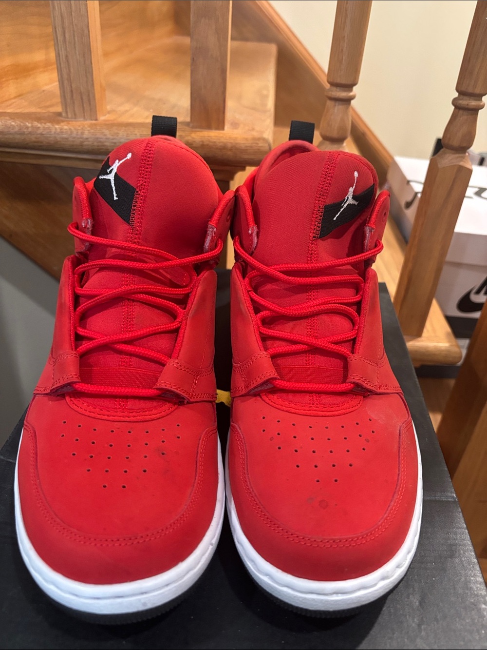 Jordan Fadeaway Box Label - Red / Black / White